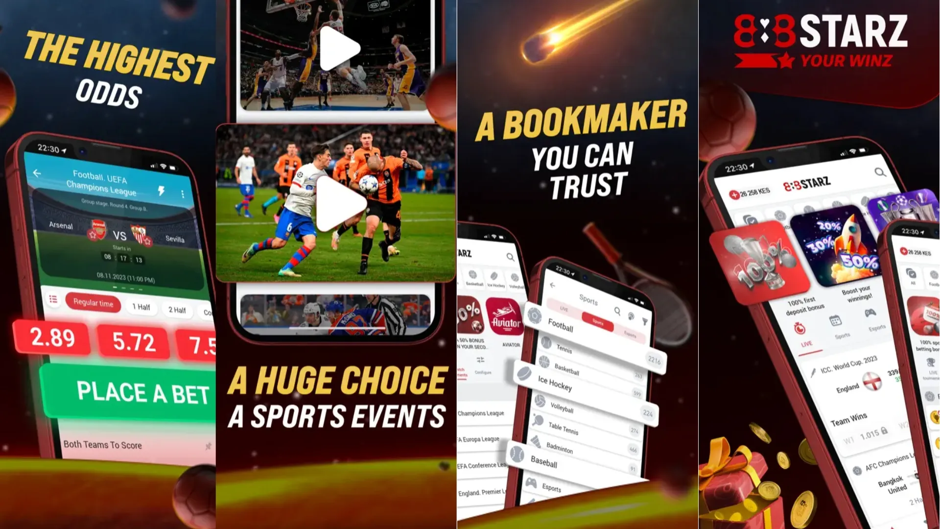 T&eacute;l&eacute;chargez l'application 888starz iOS