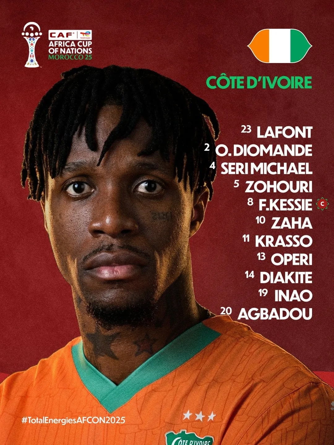 Compo C&ocirc;te d&rsquo;Ivoire contre Gabon