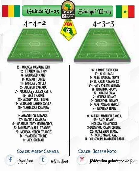 CAN U23 : la Guin&eacute;e se d&eacute;fait du S&eacute;n&eacute;gal