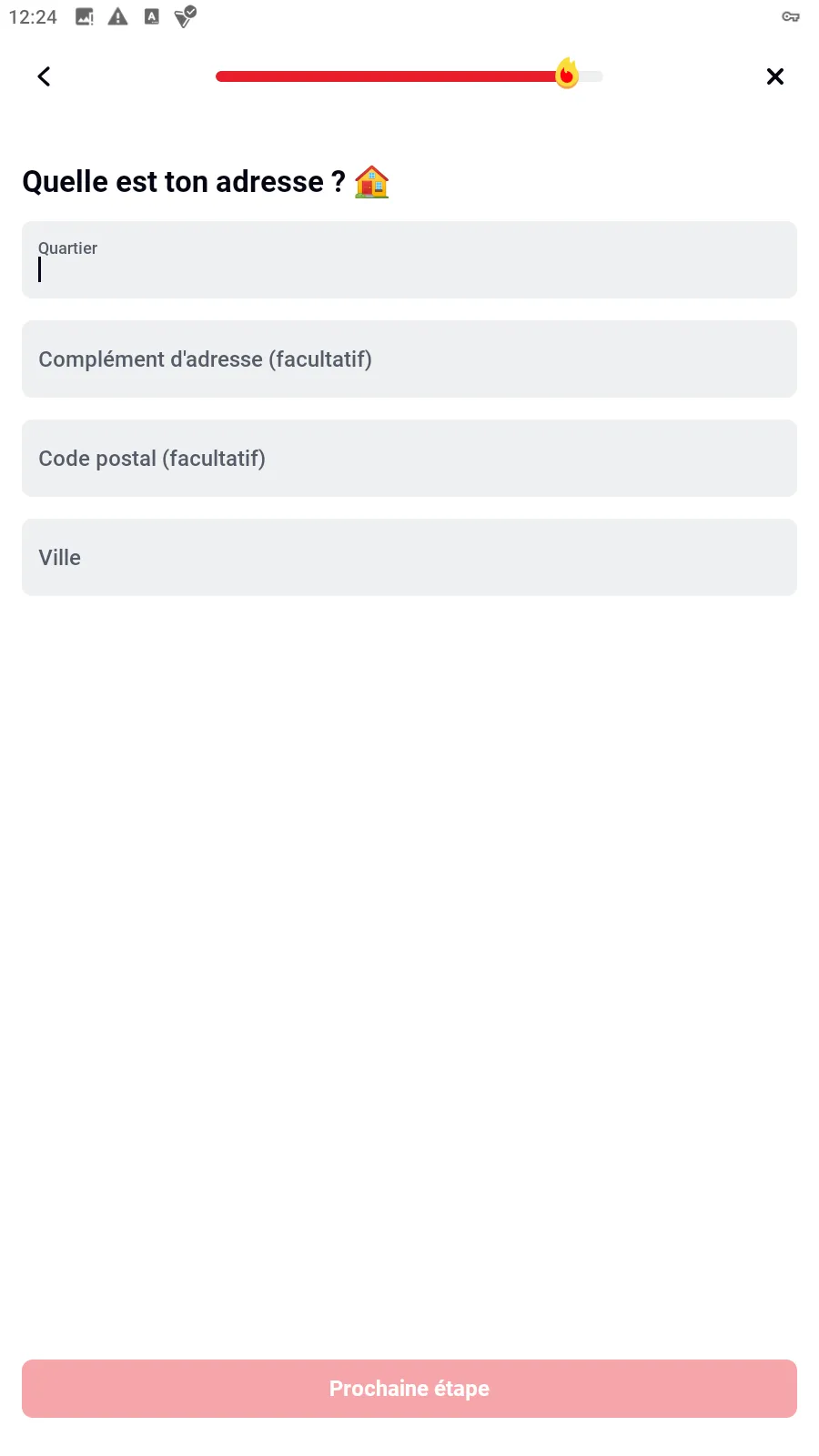 Inscription Betclic : informations personnelles &agrave; remplir adresse ville

