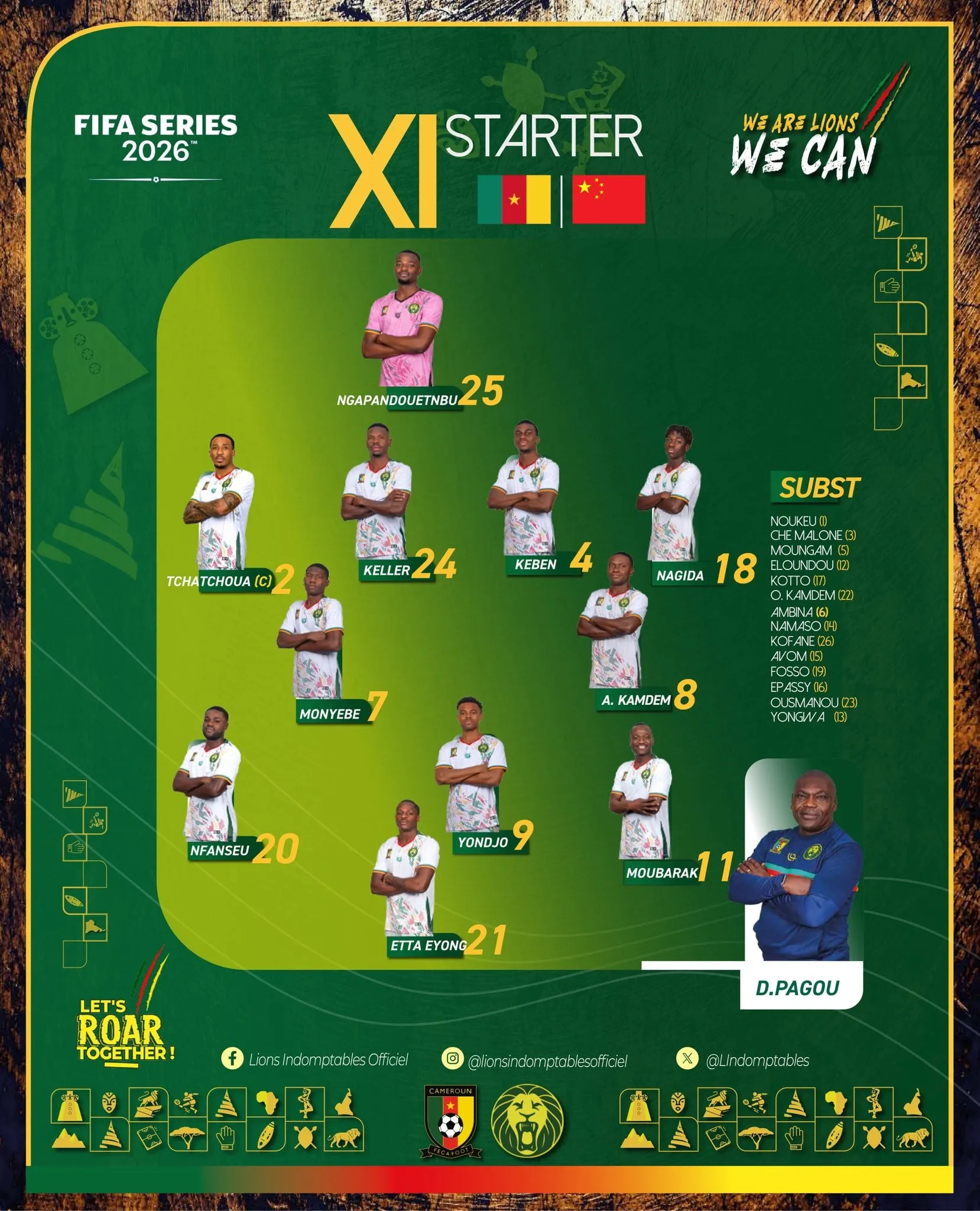Compo Cameroun contre Chine