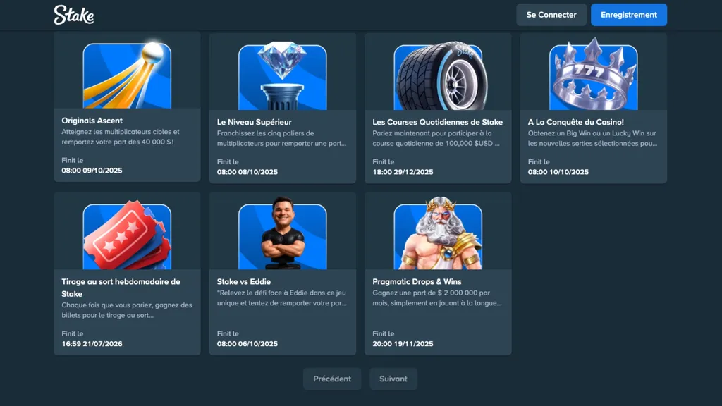 Toutes les promos Stake sont accessibles sans APK