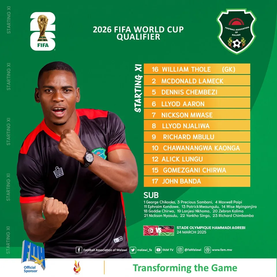 Compo Malawi contre Tunisie