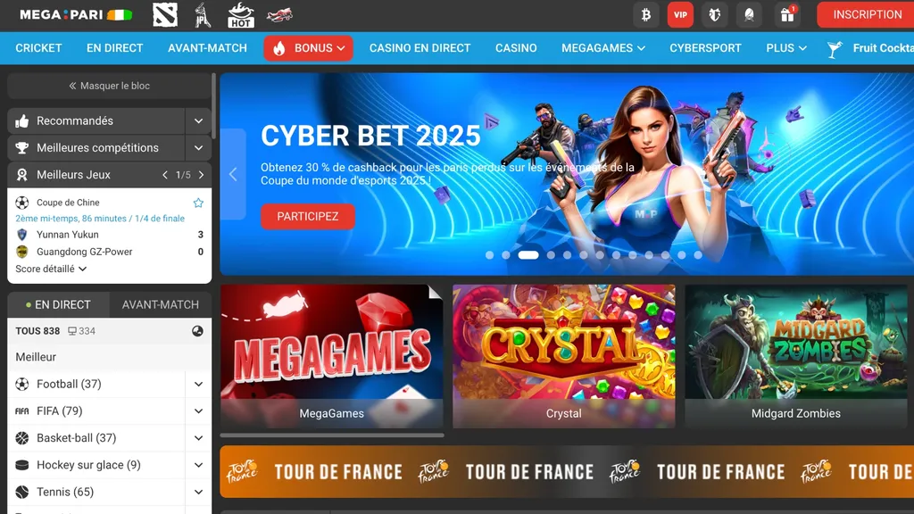 Méga Pari est un bookmaker qui offre de belles cotes pour les amateurs de paris sportifs en Côte d'Ivoire