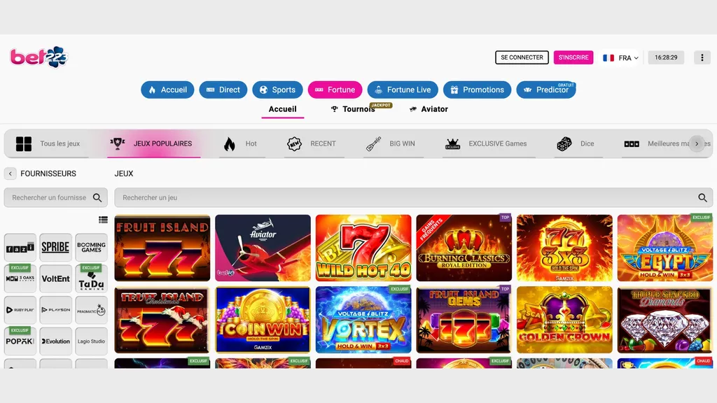 Le casino Bet223 nous a agréablement surprise