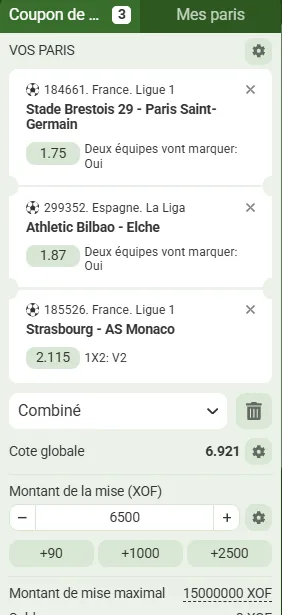 combine ticket week Liga Ligue 1 code promo bonus linebet

