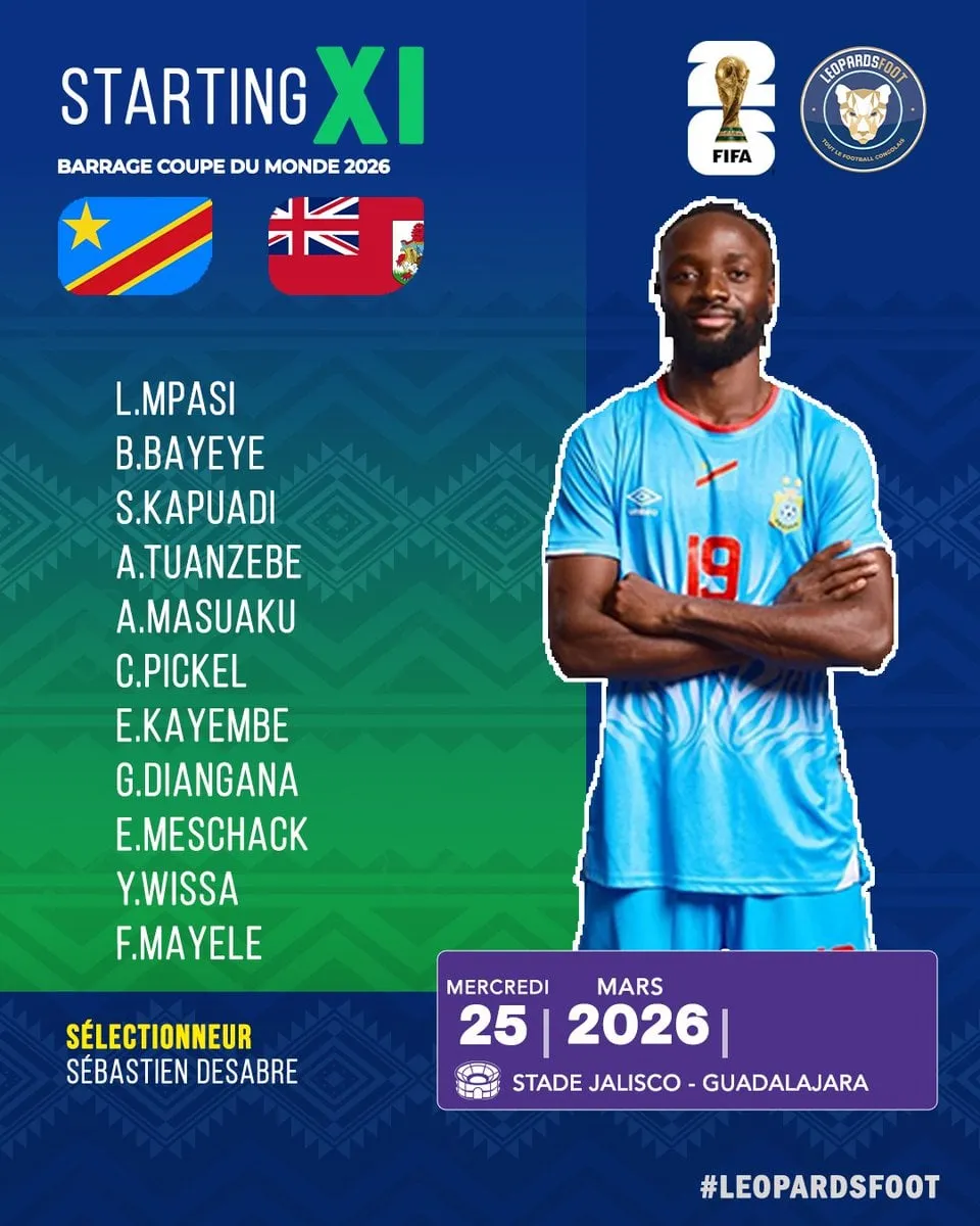 Compo RDC contre Bermudes