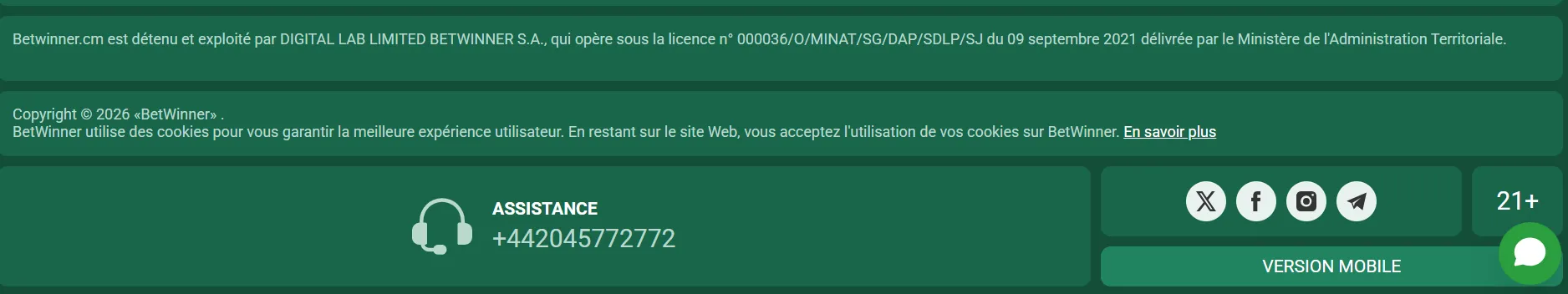 Licence Bookmaker attribu&eacute;e par le MINAT Cameroun
