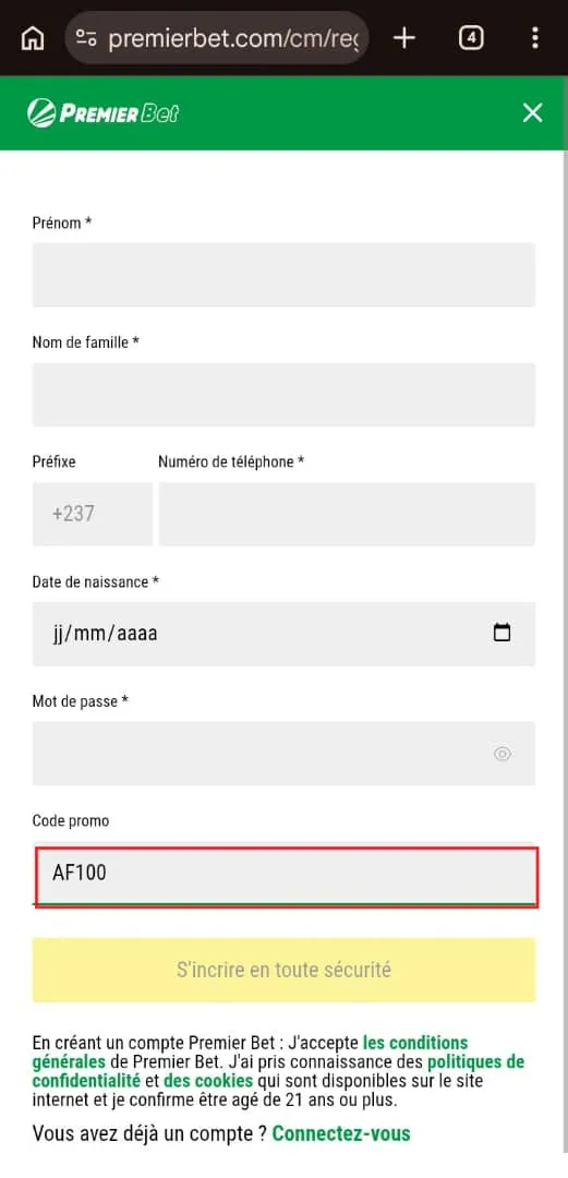 Inscription et avis sur Premier Bet