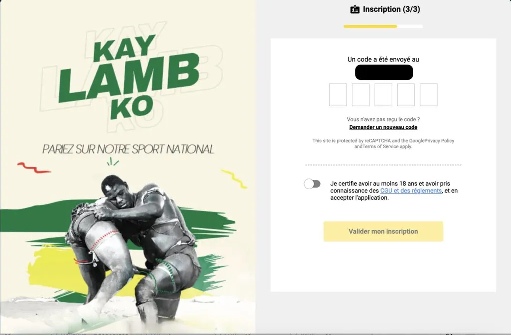 Finir son inscription avec le code promo Sunubet