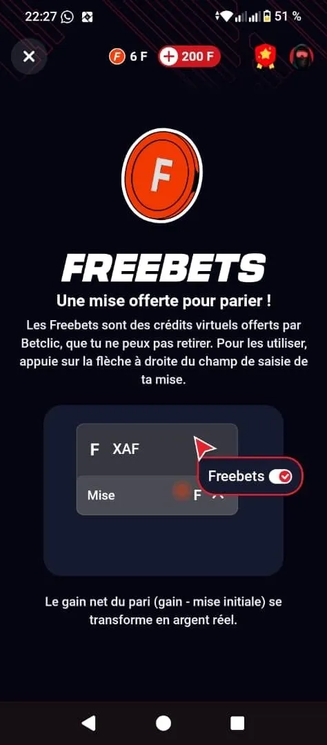 Activation bonus code Betclic inscription app