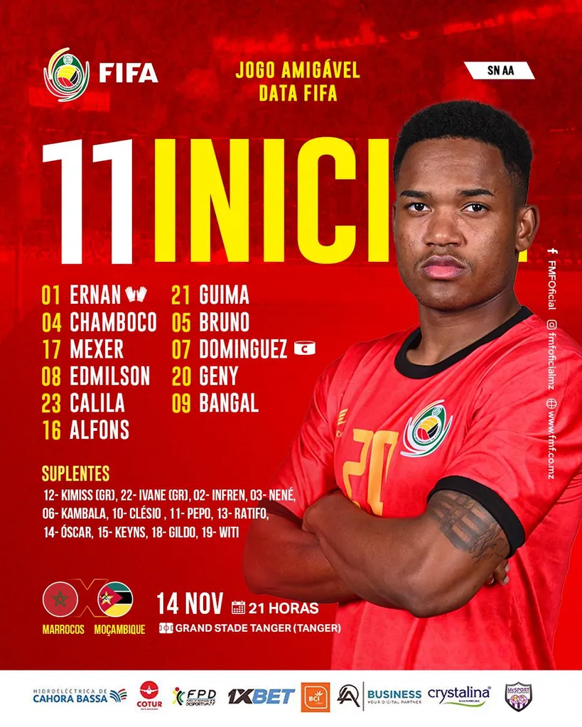 Compo Mozambique contre Maroc