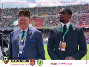 Chief Joseph Dion Ngute et Samuel Etoo