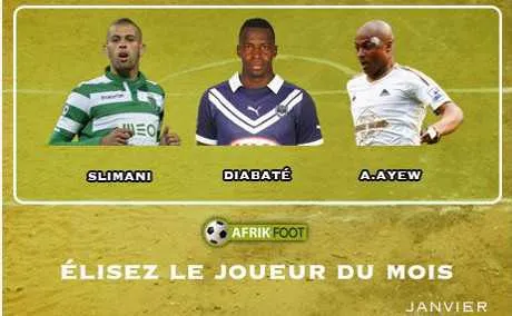 Elisez le joueur Afrik-Foot du mois de janvier
