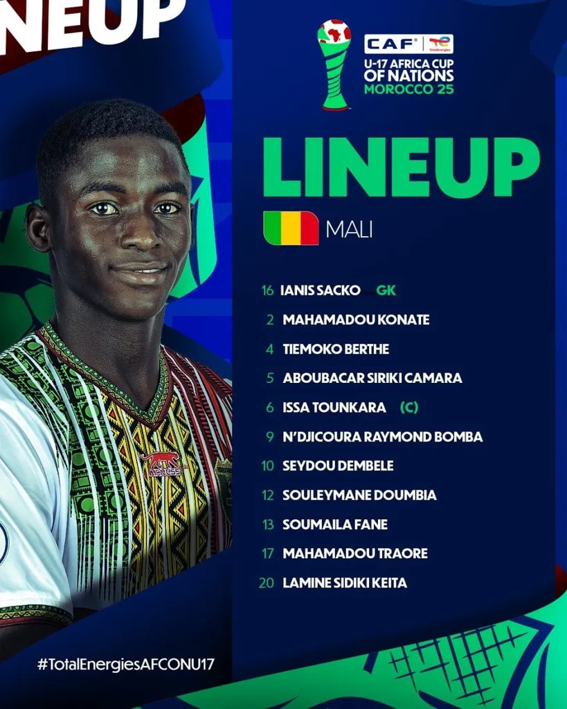 Compo Mali U17 contre Tunisie U17