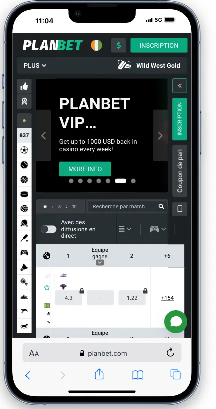 Les offre sur Planbet