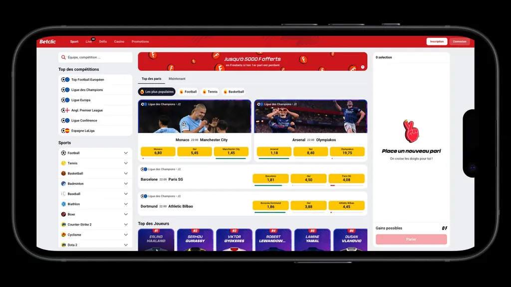 Nous avons aimé le jeu sur mobile avec Betclic Côte d'Ivoire