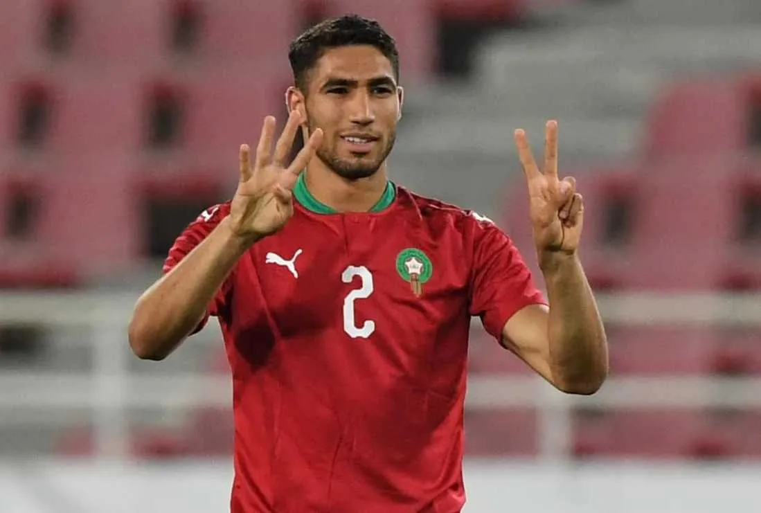 Maroc&nbsp;: Hakimi r&eacute;gale sur coup franc&hellip; et rend hommage &agrave; Eriksen