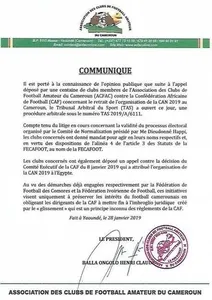 CAN 2019 : des Camerounais contestent la désignation de l’Egypte devant le TAS !