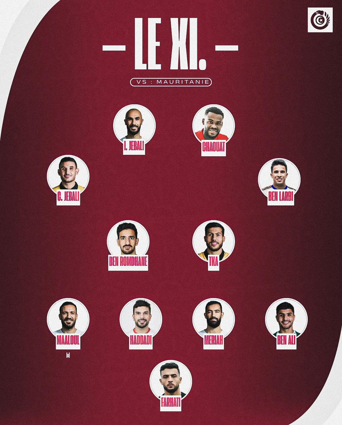 Composition Tunisie contre Mauritanie