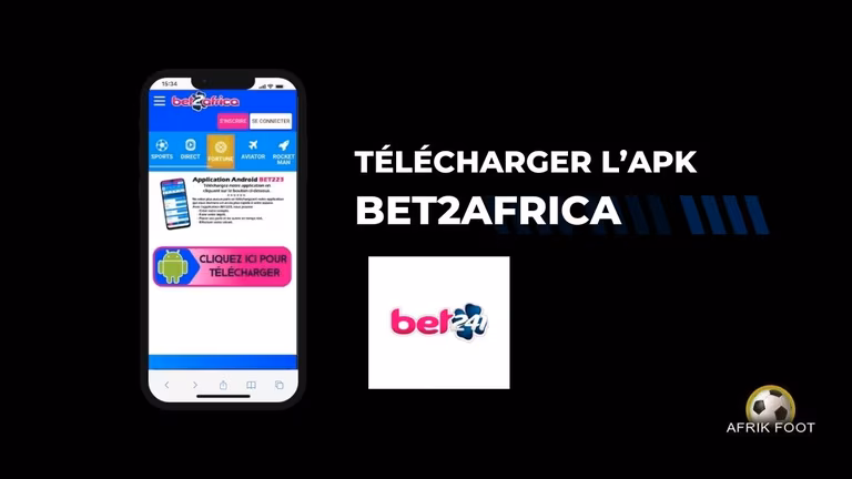 T&eacute;l&eacute;chargez l&rsquo;APK Bet2Africa mobile sur Android et iOS au Gabon