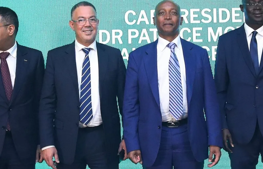 Fouzi Lekjaa, Patrice Motsepe, pr&eacute;sident F&eacute;d&eacute;ration football Maroc, pr&eacute;sident CAF