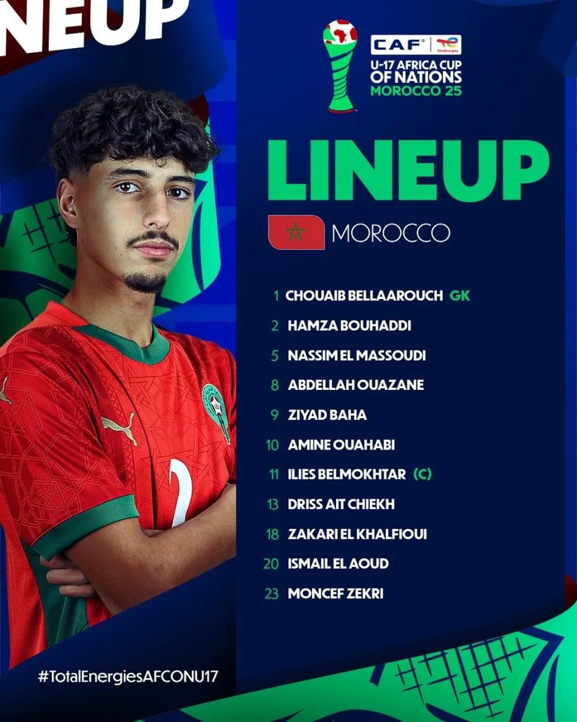 Compo Maroc U17 contre C&ocirc;te d&rsquo;Ivoire U17