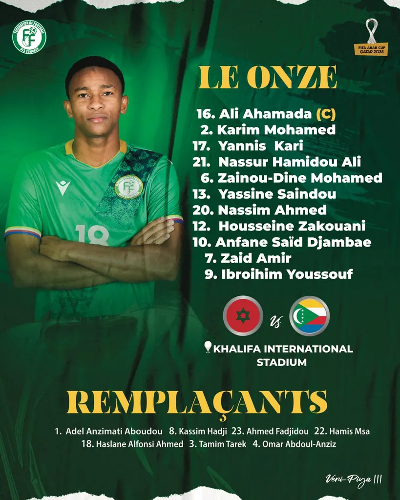 Compo Comores contre Maroc