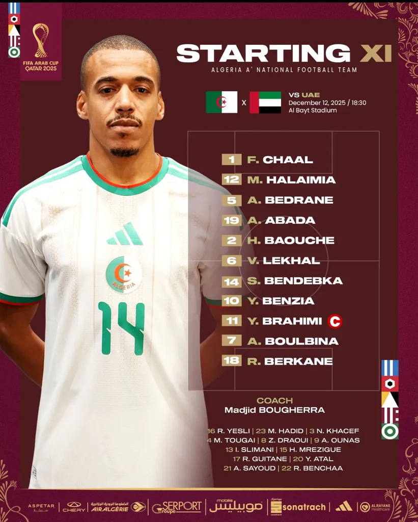 Compo Algérie A’ contre Emirats arabes unis