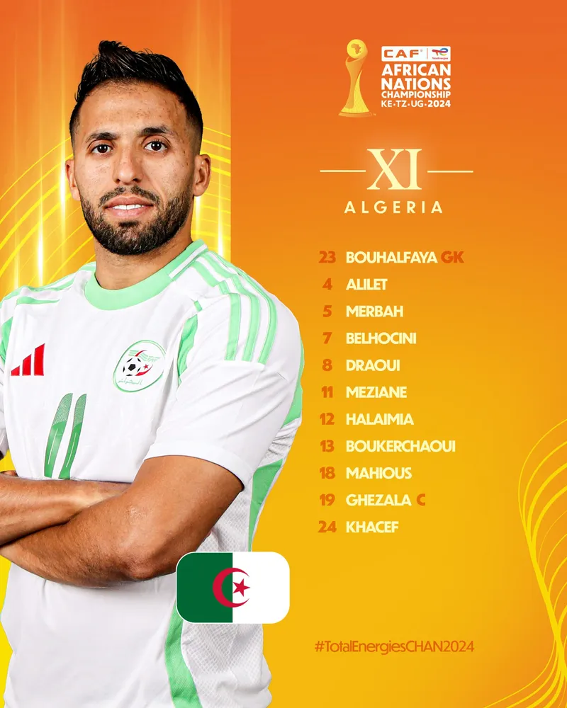 Compo Alg&eacute;rie contre Guin&eacute;e CHAN 2025