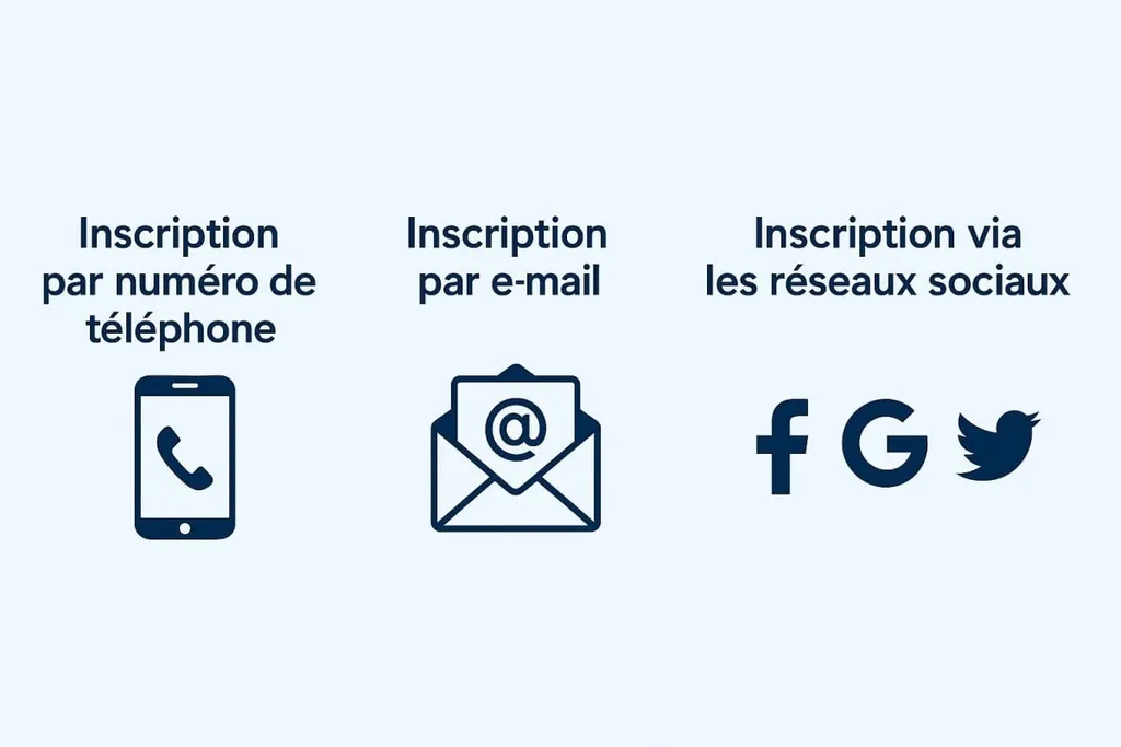 Les m&eacute;thodes pour ouvrir un compte sur l'appli 1xBet