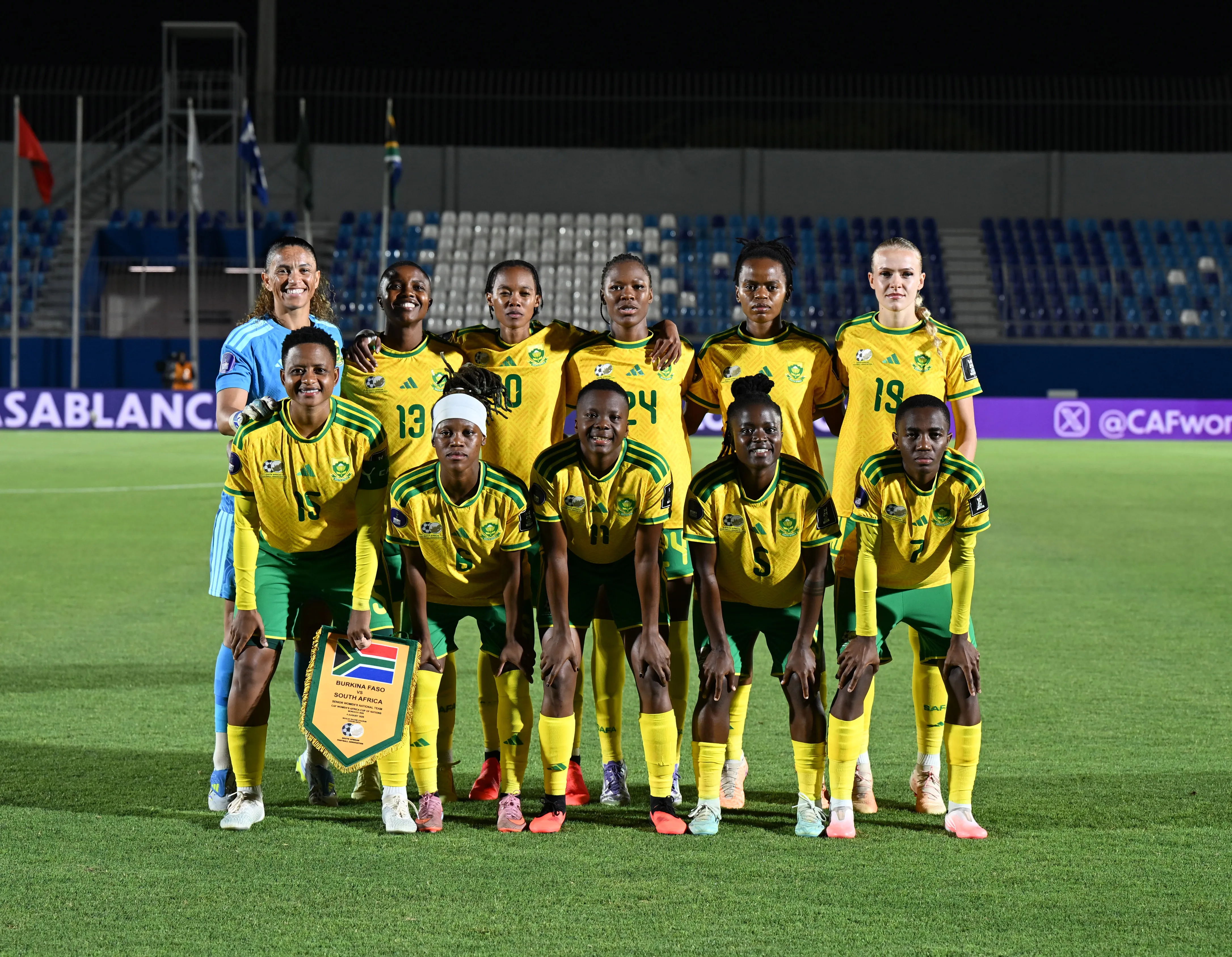 L'&eacute;quipe d'Afrique Sud &agrave; la CAN f&eacute;minine 2026
