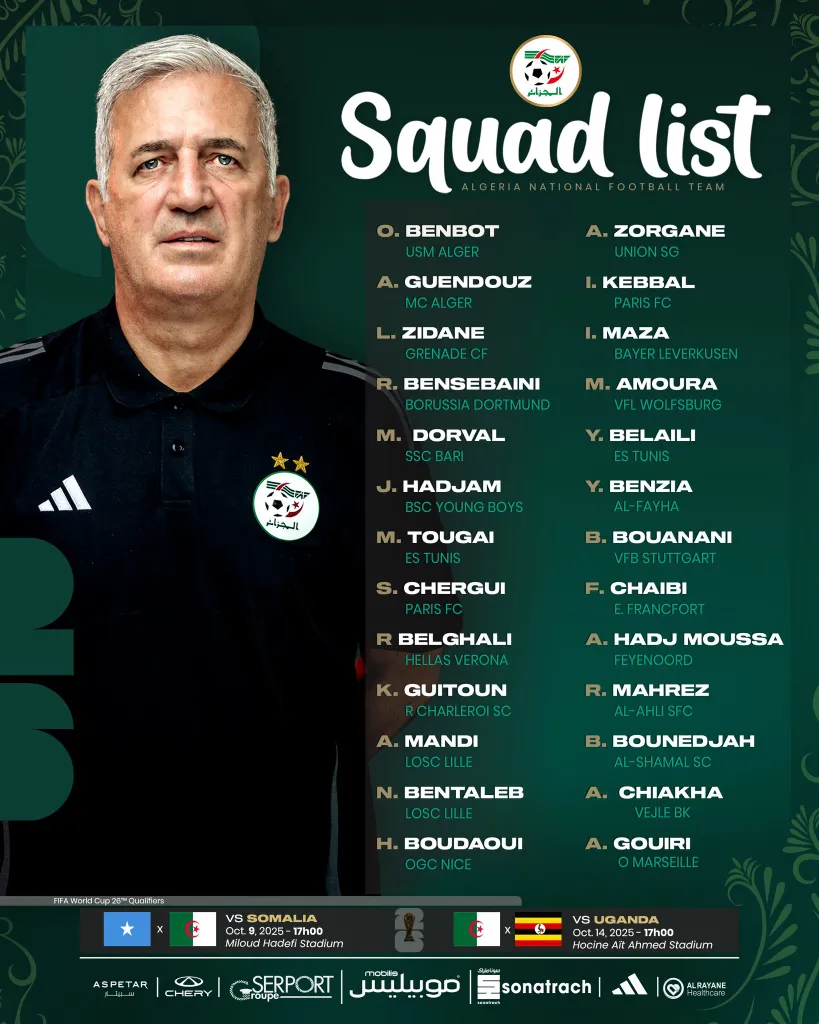 Liste de l’Algérie