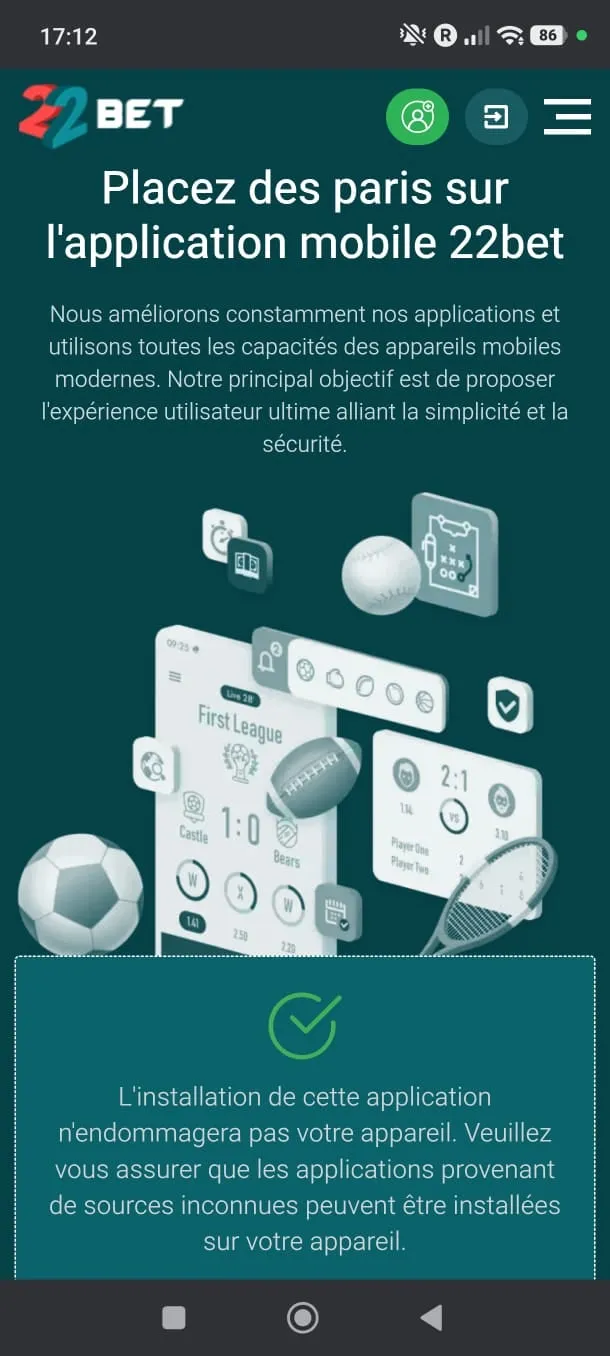 22bet Meilleur appli paris sportifs