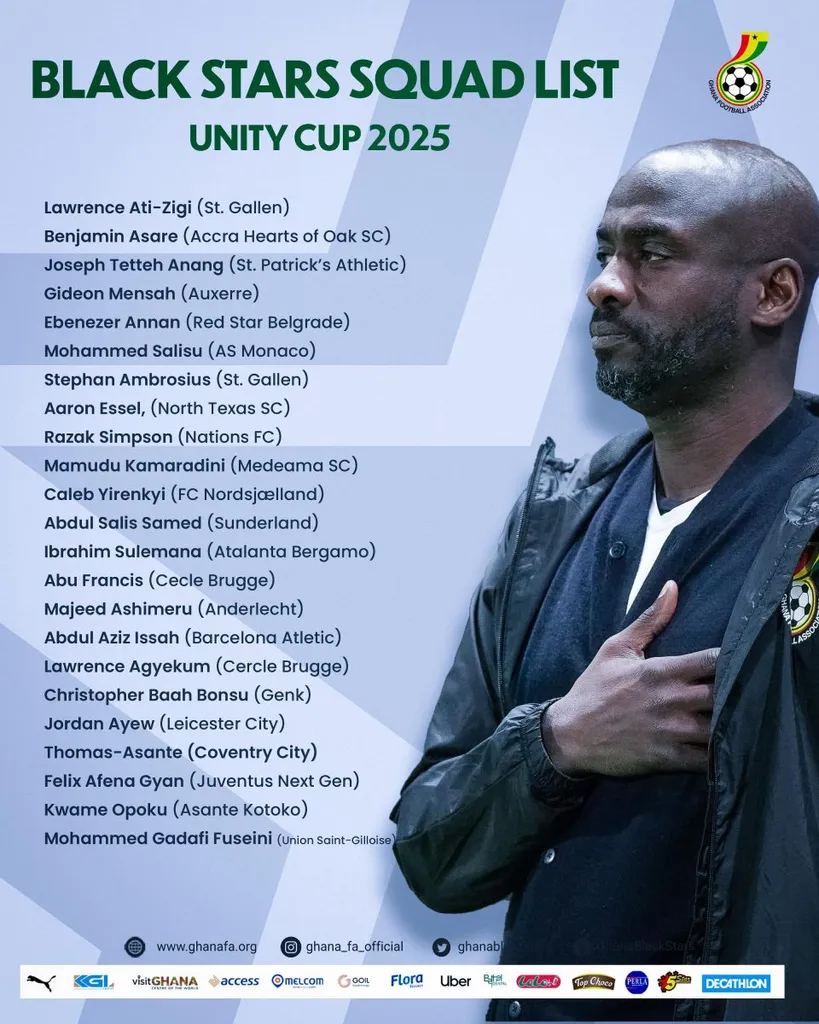 Liste Ghana, Unity Cup