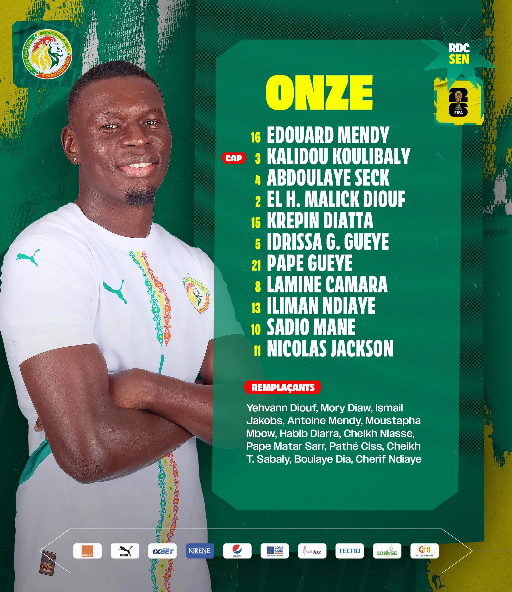 Compo S&eacute;n&eacute;gal contre RDC