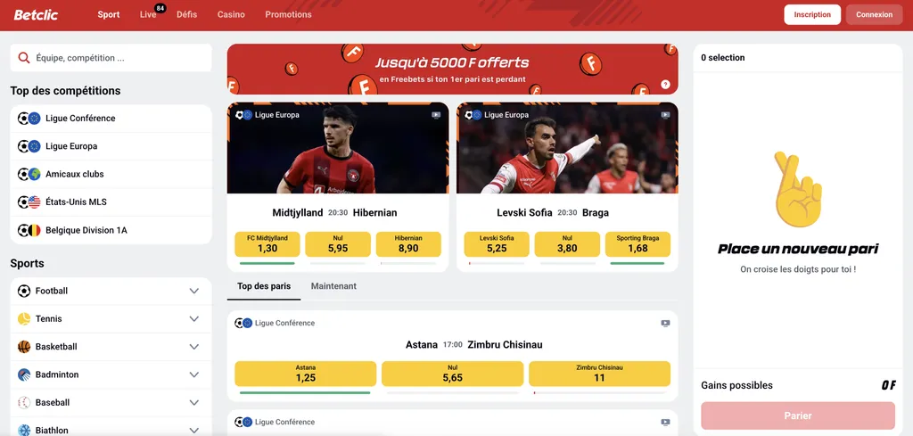 Betclic est un site de choix pour jouer sur le foot