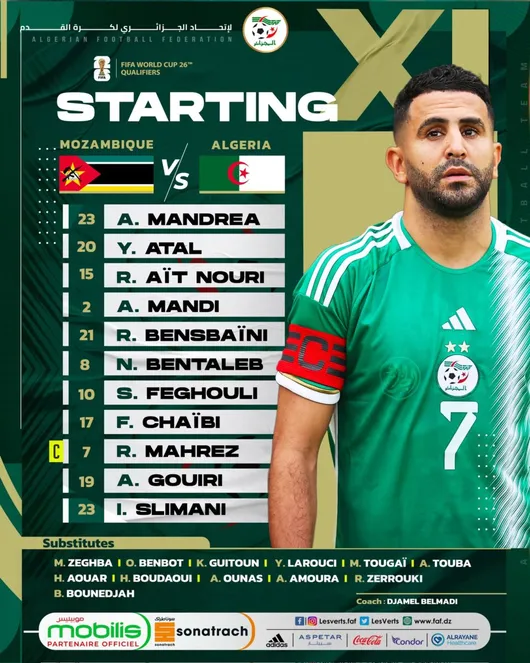 Les compos de Mozambique-Alg&eacute;rie