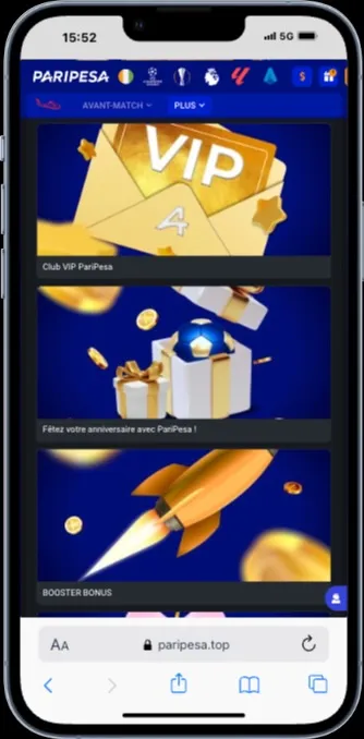 Découvrez les offres promos PariPesa accessibles avec le code bonus