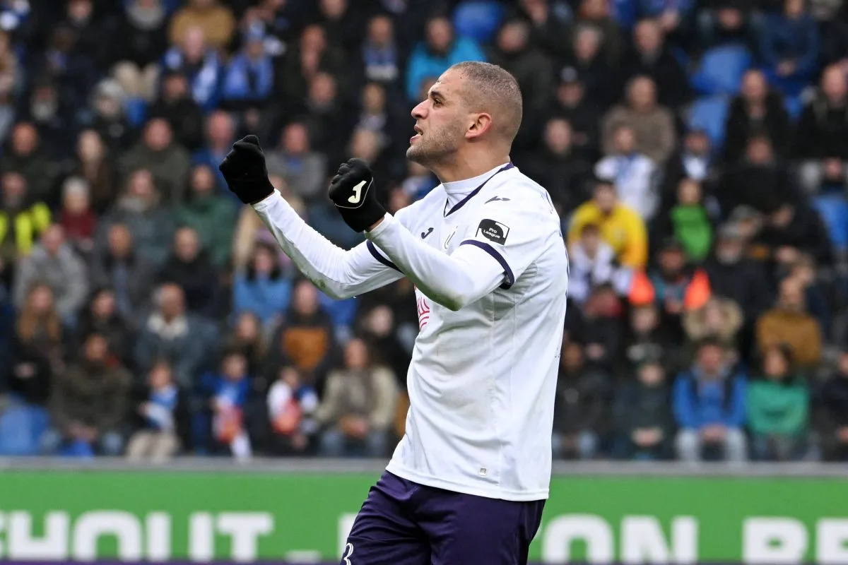 Islam Slimani d&eacute;bloque son compteur en Belgique