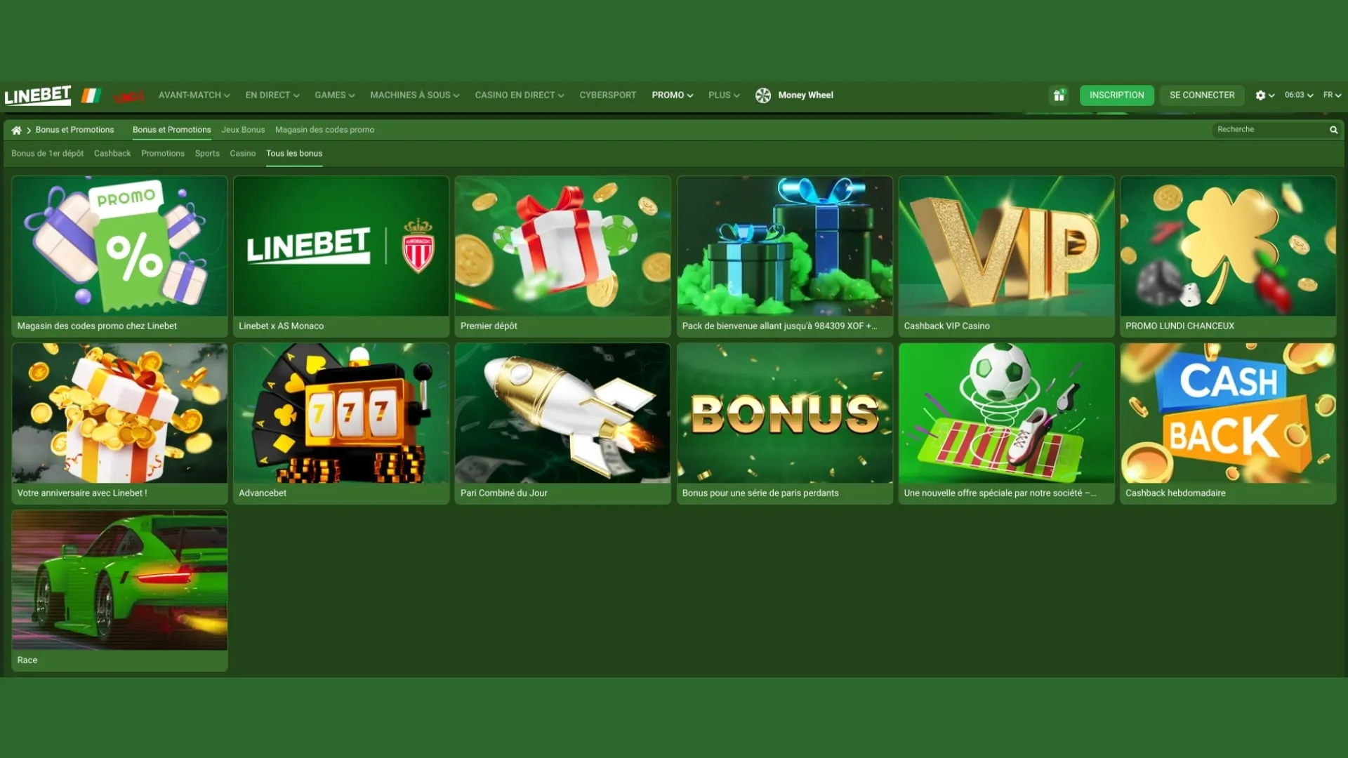 De nombreuses offres football sont pr&eacute;sentes sur Linebet