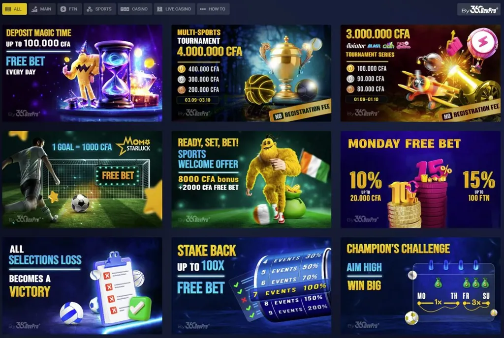 Les promotions Betmomo