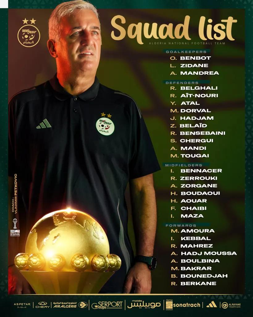 Liste Algérie CAN 2025