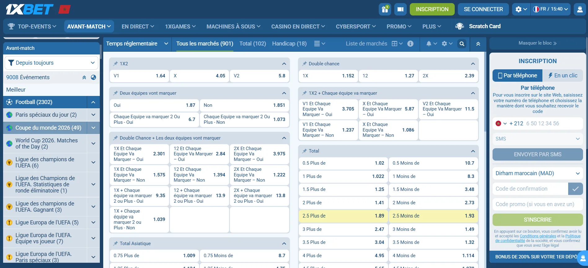 1xbet meilleur marche paris sportifs