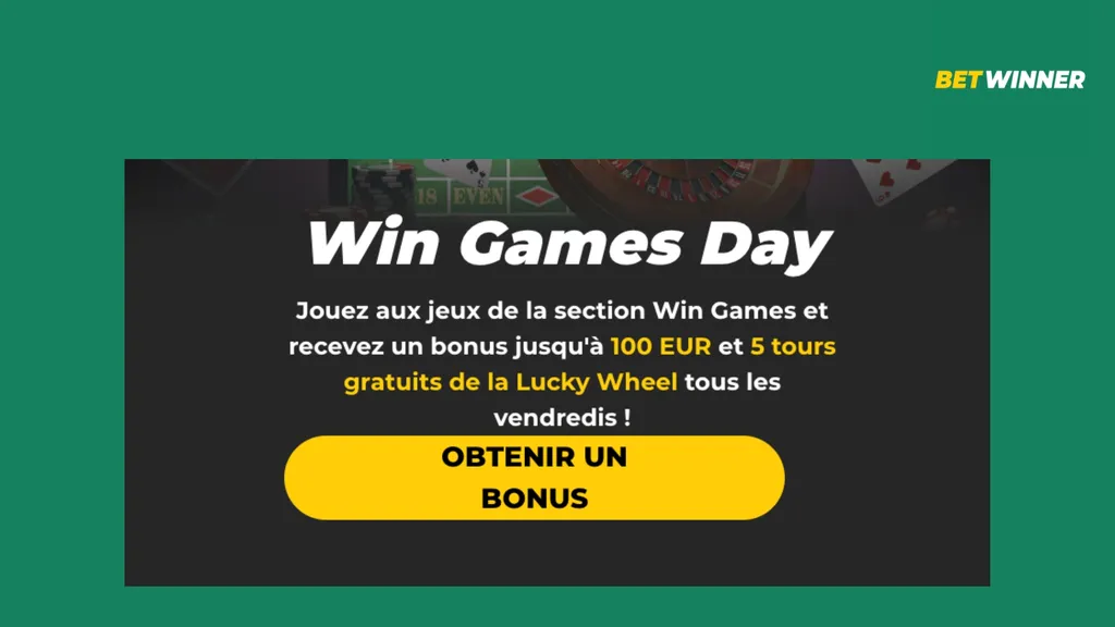 Participez au Win Games Day avec le code promo Betwinner.