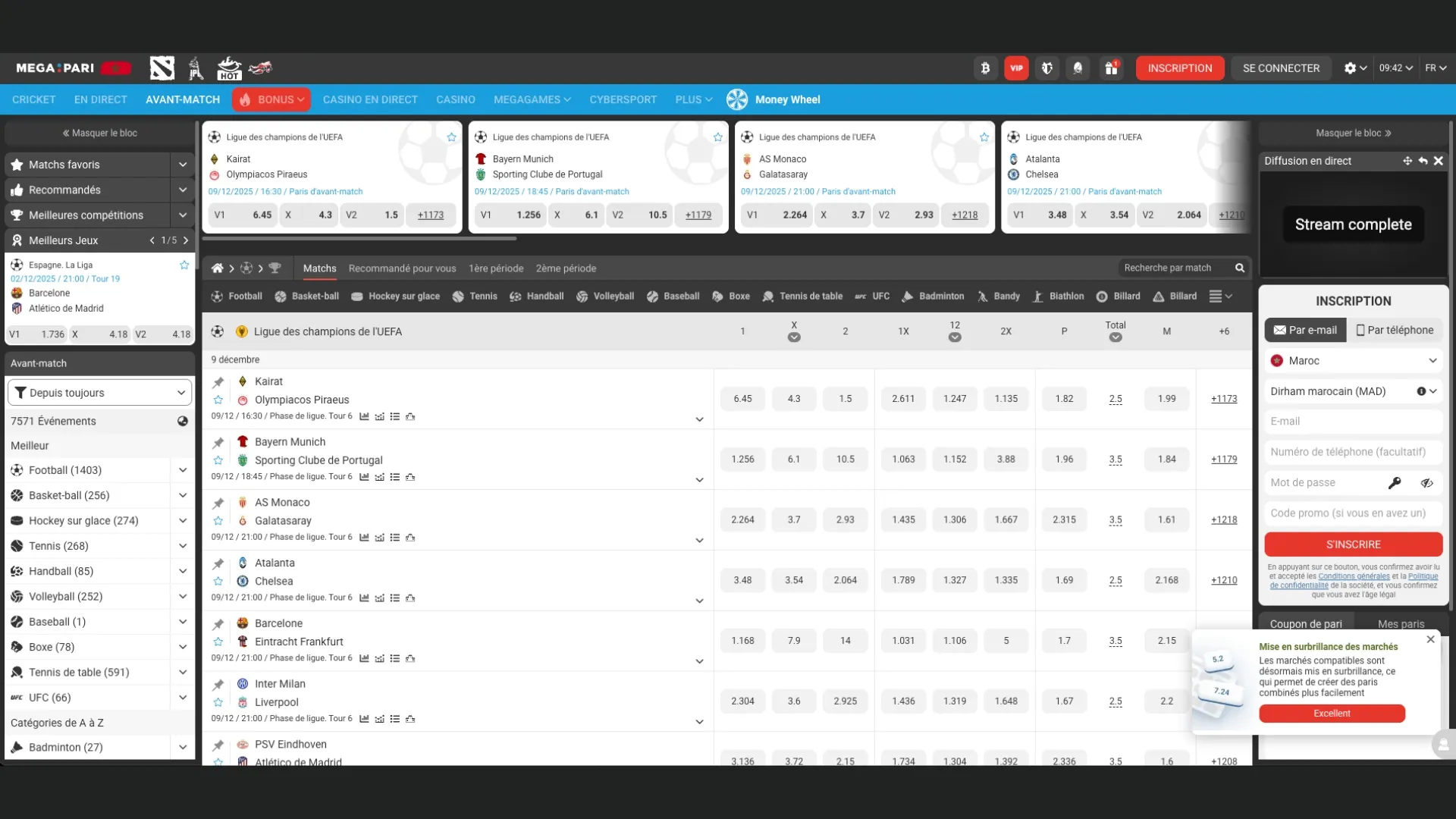 Megapari a l'une des 
meilleures offres de bienvenue pour miser sur la Coupe du monde de foot