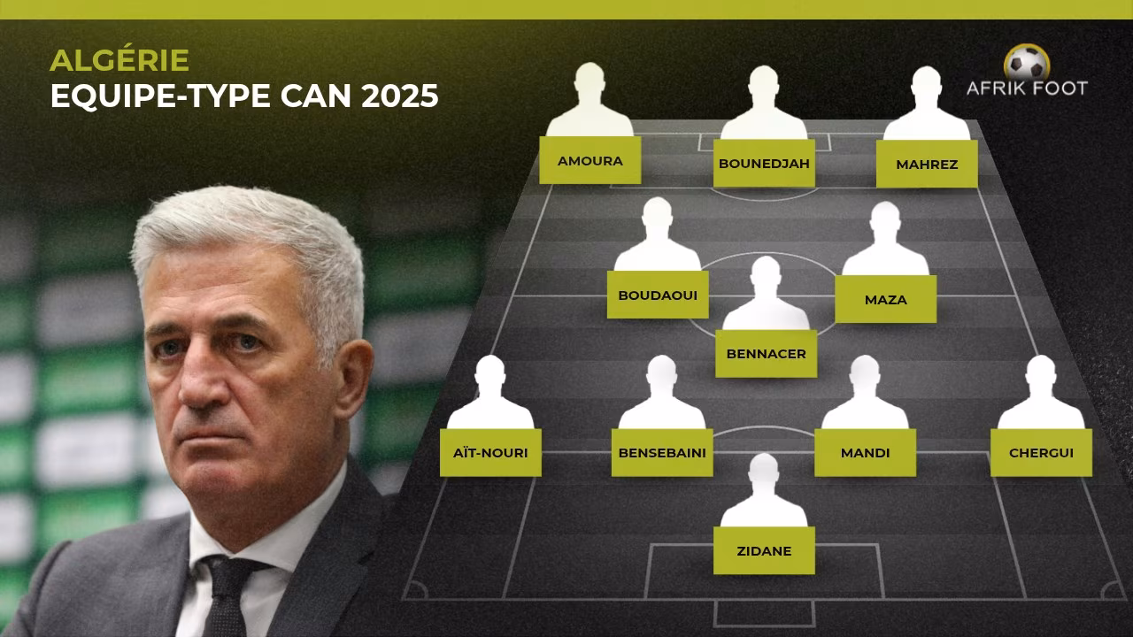 Petkovic Alg&eacute;rie Equipe type CAN 2025