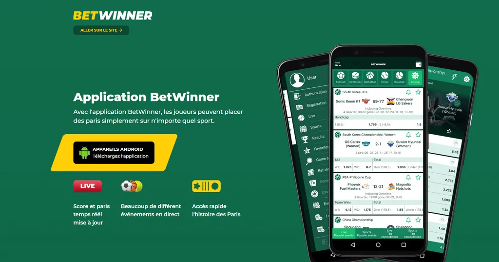 Télécharger betwinner apk android pour bénéficier d'une application pratique