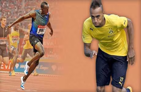 Aubameyang plus rapide qu&rsquo;Usain Bolt&nbsp;!
