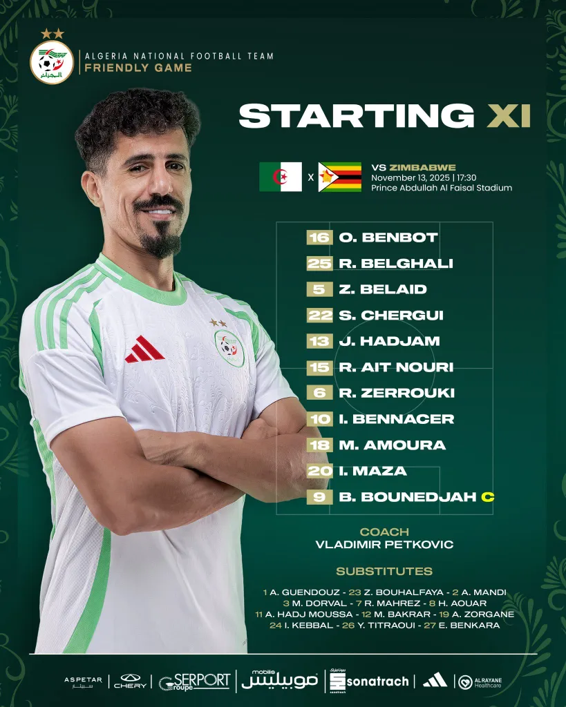 Compo Algérie contre Zimbabwe